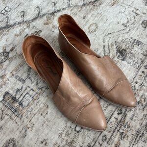 Free People Brown Leather Flats
